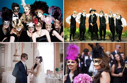 Esküvői stílus karnevál velence tervezési ötletek, a kép a menyasszony és a vőlegény