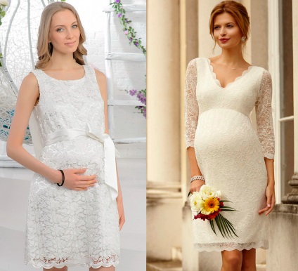 Esküvői ruhák terhes nők - a legjobb fotó modell