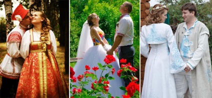 Esküvői ruhák szláv stílus modellek és stílusok drevnevengerskih mellett fotók