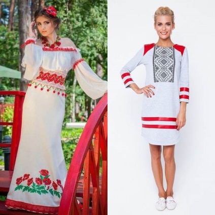 Esküvői ruhák az ukrán stílus hímzéssel