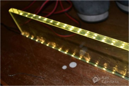 LED polcok saját kezűleg - polcok világítás LED szalag