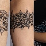 Tattoo karkötő a karján, a csukló és a láb (tetoválás) Tattoo karkötő a karján, a csukló és a láb