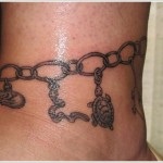 Tattoo karkötő a karján, a csukló és a láb (karkötő) Tattoo karkötő a karján, a csukló és a láb