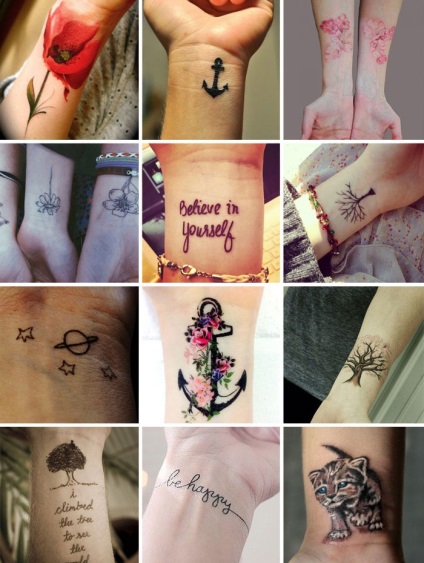 Tetoválás lányoknak a csukló tetoválás ötletek divatos nők fotók és egyszerű vázlatok