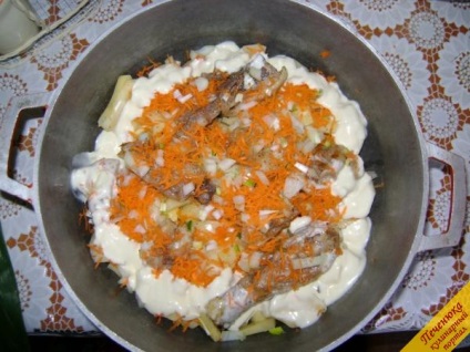 Párolt burgonya csirkecomb (lépésről lépésre recept fotókkal)