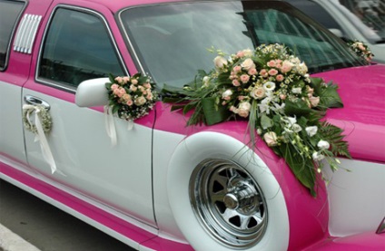 Díszíteni esküvői limuzin virággal (fotó), a női magazin