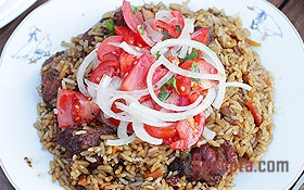 Üzbég pilaf saláta - lépésről lépésre recept fotók