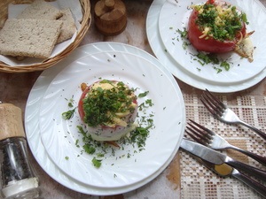 Rántotta egy paradicsomos-reggeli-lépésre recept fotók (tojás) Rántotta paradicsomos reggeli egy lépésről lépésre recept fotók
