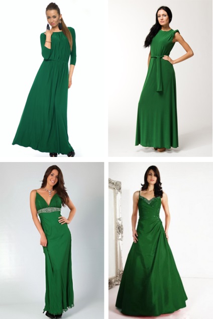 Zöld ruha - a szín a lányok, akik sokat tud a divat, fényes fashionista