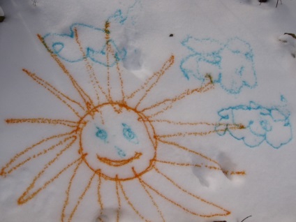 Téli szórakozás gyerekeknek és felnőtteknek - rajz a hó, a világ szemével anyák