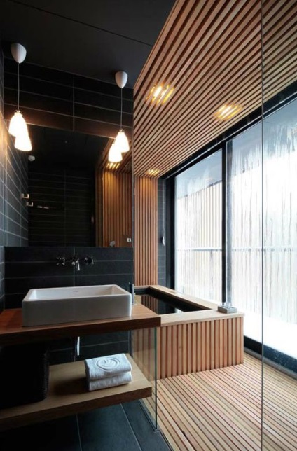 30 A fürdőszobákban a japán stílusú, pro merített