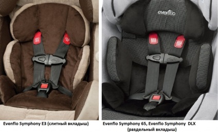 A különböző autochairs Evenflo Symphony e3, Evenflo Symphony 65 és Evenflo Symphony DLX (különböző) A különböző autóülések Evenflo szimfonikus e3, Evenflo szimfónia 65 Evenflo szimfonikus dlx