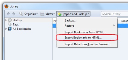 Könyvjelzők exportálása Internet Explorer hogyan, mozilla támogatás