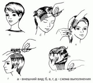 Схемы коротких стрижек для бабушки Схемы коротких стрижек для бабушки