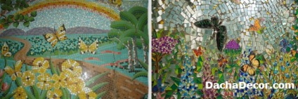 A kaleidoszkóp ötletek - mozaik és üvegfestés az üdülési dekoráció