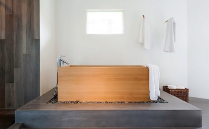 Lakonikus fürdőszoba belső tér a japán stílusú fotó