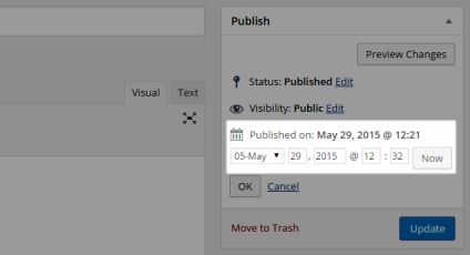 Dátum és idő beállítás wordpress (lejárat) Beállítása a dátum és idő a wordpress