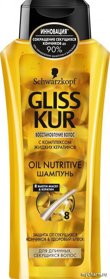 Új Gliss Kur olaj tápláló - keratin haj elixír az egészség és szépség-csoport és frizura