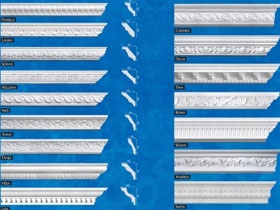 Mennyezeti műanyag díszlécek (Plastic mennyezeti díszlécek) Mennyezeti műanyag lábazat