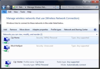 Egyszerű biztonsági mentési beállításokat a vezeték nélküli hálózathoz a Windows 7