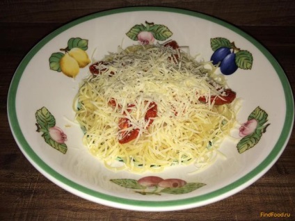 Spagetti, aszalt paradicsommal recept egy fotó