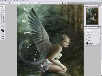 Lecke photoshop felhívni angyal szárnya, photoshop festő - egy kicsit mindent