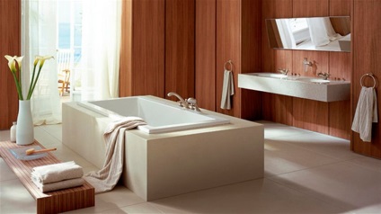 Fürdőszoba egy magánlakás belsőépítészeti képek