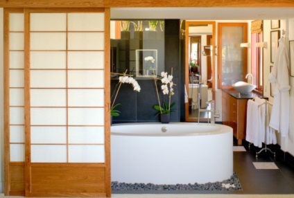 Fürdőszoba japán stílusú - 43 fotó belsőépítészeti megoldások