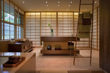 Fürdőszoba japán stílusú - 43 fotó belsőépítészeti megoldások