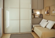 A design a kis hálószoba belső fotó a lakás 2017-ben, hogyan kell rendezni és a terv,