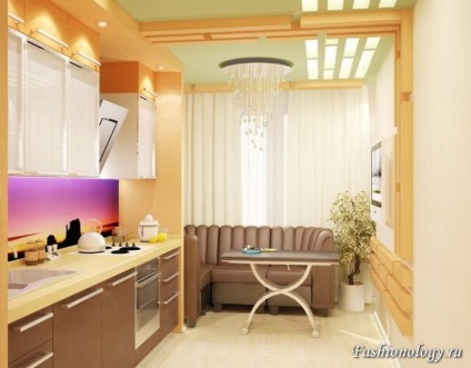 Tervezz egy kis konyha, erkély, belső, fotó, videó