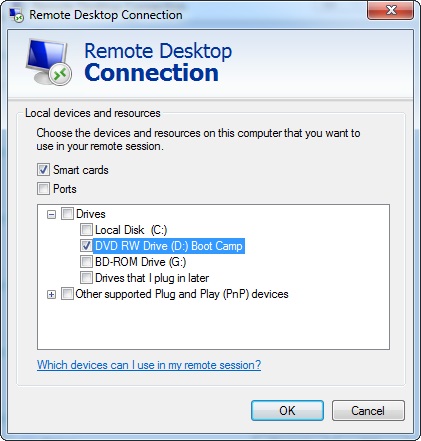 Hogyan lehet csatlakozni a helyi meghajtókat egy távoli gépen Remote Desktop