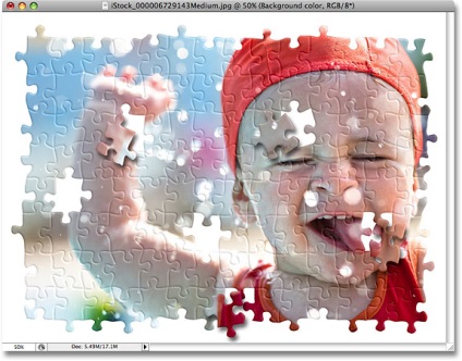 Hogyan készítsünk egy puzzle egy fotó bemutató photoshop