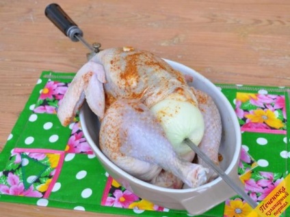 Grillezett csirke nyárson a sütőbe (lépésről lépésre recept fotókkal)