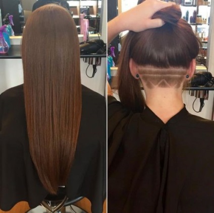Az új trend a lányok borotvált minták a fej hátsó részét (19 fotó)