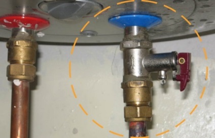 A biztonsági szelep bojler, hogyan kell kiválasztani, az exponáló gombot a kazán indirekt fűtés