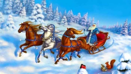 Sani Mikulás, vagy mi közlekedési örvend mágikus nagyapja a New Year (Christmas képek Mikulás) Sani Mikulás, vagy mi közlekedési örvend mágikus nagyapja az új év