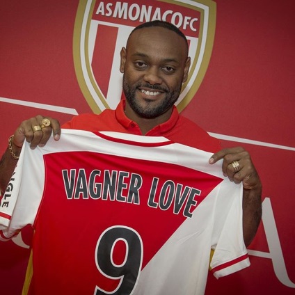 Brazil Vagner Love Franciaországba költözött, ahol ő fog játszani a Monaco