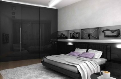 Hálószoba a high-tech stílusban - 95 fotó a modern design