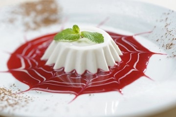 Panna cotta desszert olasz desszert recept egy fotó