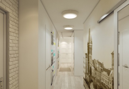 Design az előszobában egy keskeny folyosó fotó