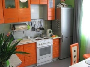 Belsőépítészet ötletek és egy kis konyha, a Hruscsov - fotó