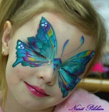 Hogyan kell felhívni a pillangó egy gyermek arcára, hogyan lehet akvagrim
