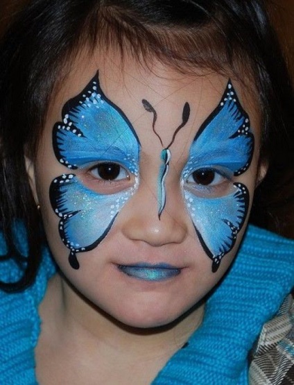 Hogyan kell felhívni a pillangó egy gyermek arcára, hogyan lehet akvagrim