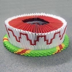 Hogyan készítsünk egy tortát origami modulok