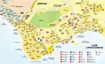 Térkép Kanári-szigetek - Tenerife, Gran Canaria és munkatársai (szigetek) Térkép Kanári-szigetek - Tenerife, Gran Canaria, stb