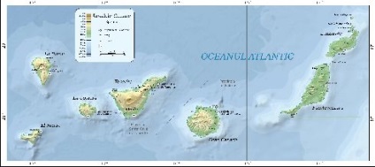 Térkép Kanári-szigetek - Tenerife, Gran Canaria és munkatársai (kanári) Térkép Kanári-szigetek - Tenerife, Gran Canaria, stb