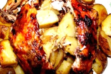 Klasszikus és eredeti recept a csirkét a sütőbe burgonyával