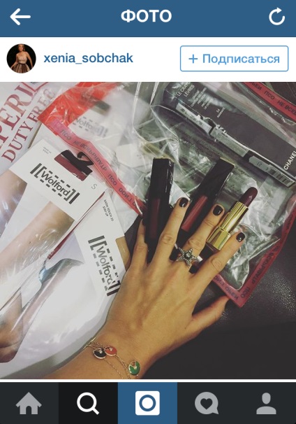 Kosmetichkasobchak fel kozmetikai termékekben Ksenia Sobchak - az emberek