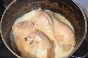 Csirke párolt tejszínes fokhagymás recept